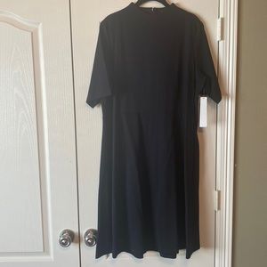 Black dress from Bloomingdale’s, the aqua curve collection